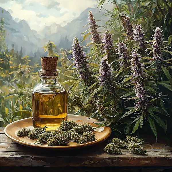 Balanced whole food meal enhanced with cannabis nutrition